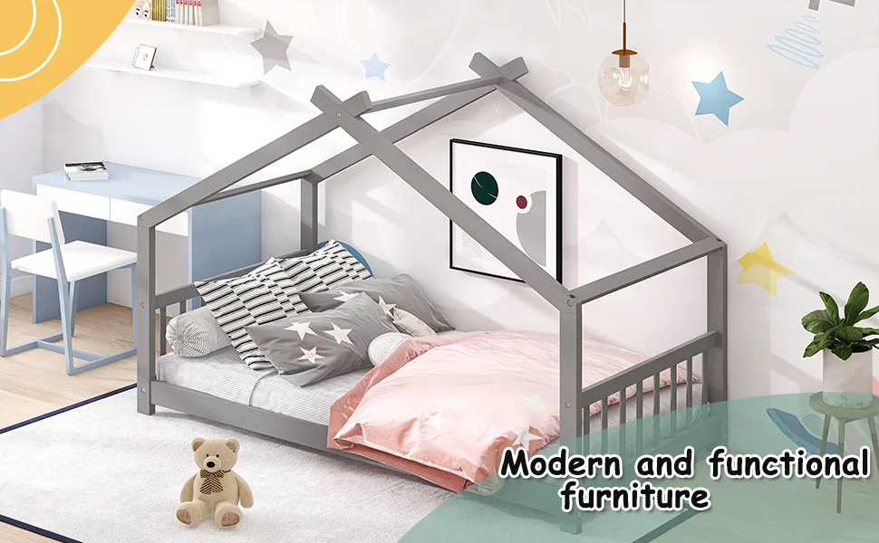 twin and full house bed frame