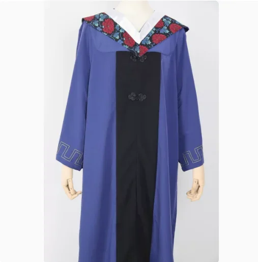박사 가운 학업복 의사 졸업식 파란색 가운 학교 학생복