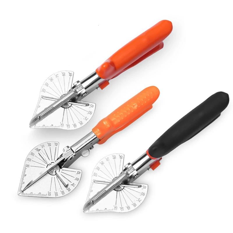

Miter Shears Adjustable 45-135 Degree Sharp Trunking Shears Ergonomic Multi Angle Miter Scissors Cut Housework Home Decor Tool