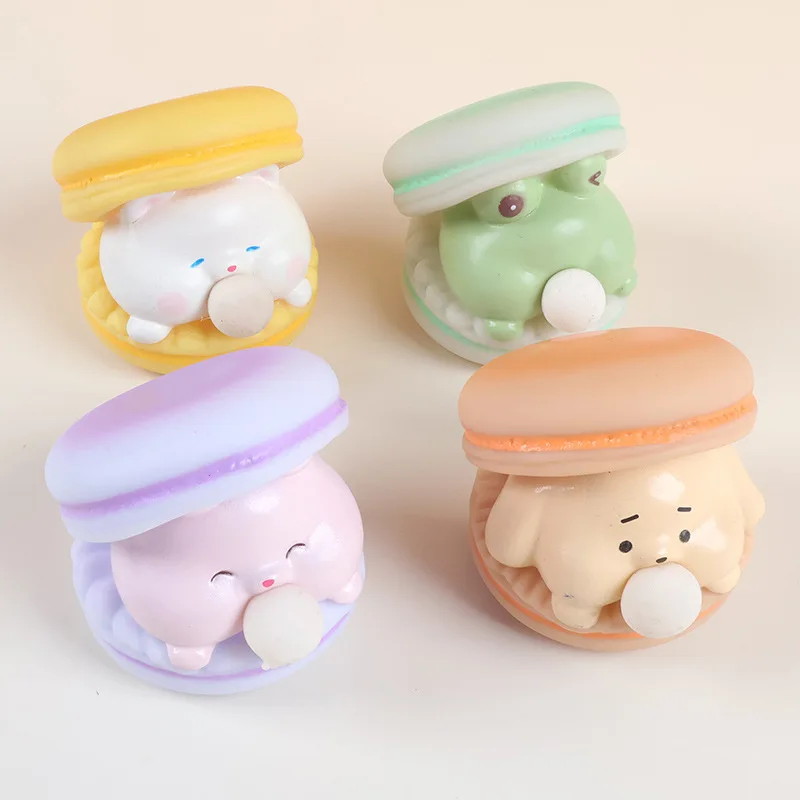 Cute Animal Spit Bubble Burger Stress Relief Pinch Children's Creative Toys Office Funny Vent Toys Desktop Decorative Ornaments