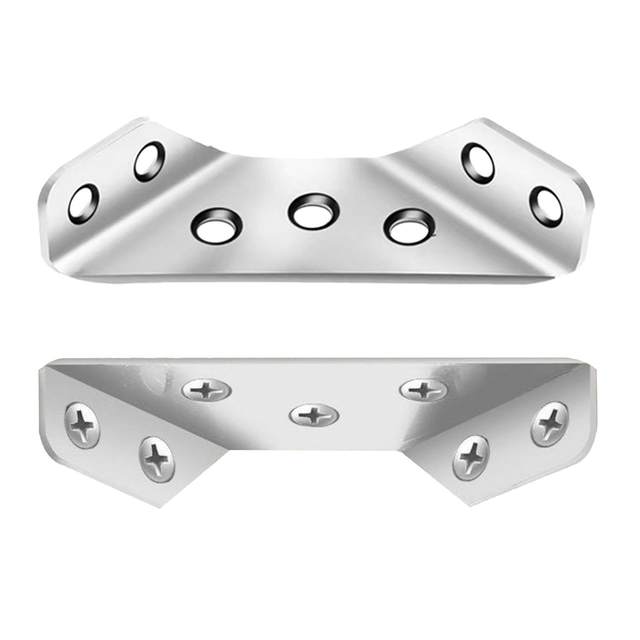 10Pcs Stainless Steel Angle Code Heavy Duty Universal Corner Brace Corner Brackets for Cabinet Cupboard Desk Shelf Table