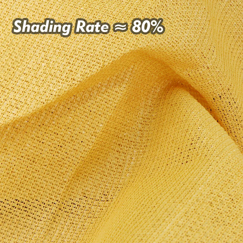 Description Picture 5 of itemOutdoor Terrace Shading Net 80% Shading Rate HDPE Beige Shadow Mesh for Summer Gazebo Garden Sunscreen Shielding Awning Cloth