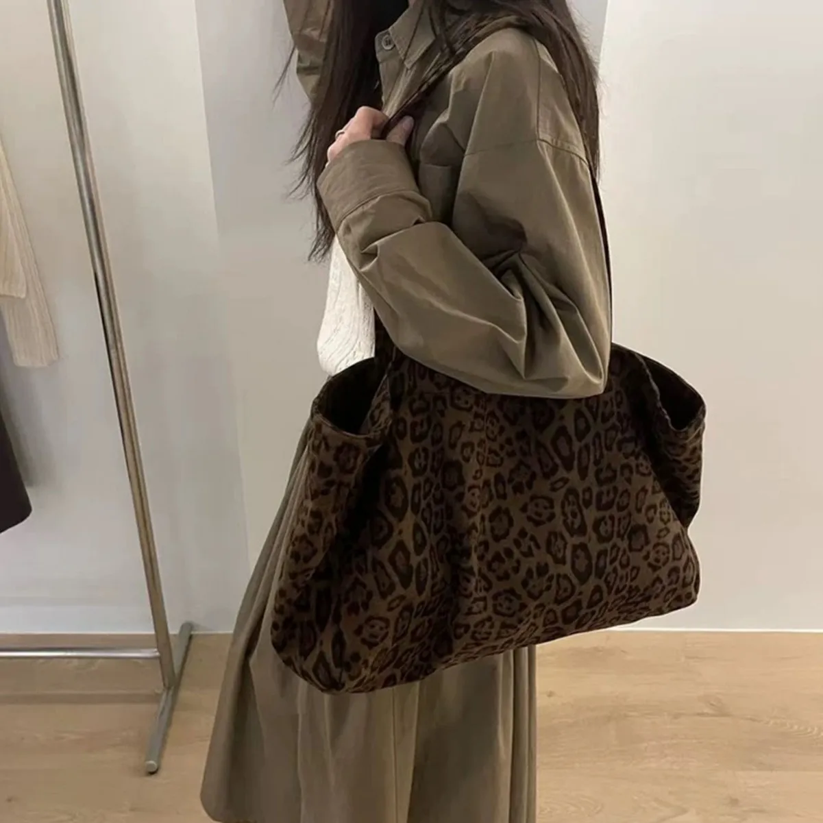 Large Capacity Leopard Tote Women Shoulder Bag NEW Shopper Purses and Handbags Fashion Designer Bags for Women
