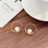 86957-9326f4.jpg Boucles d'oreilles françaises avec perles artificielles circulaires simples, Niche, Style haut de gamme, boucles d'oreilles polyvalentes
