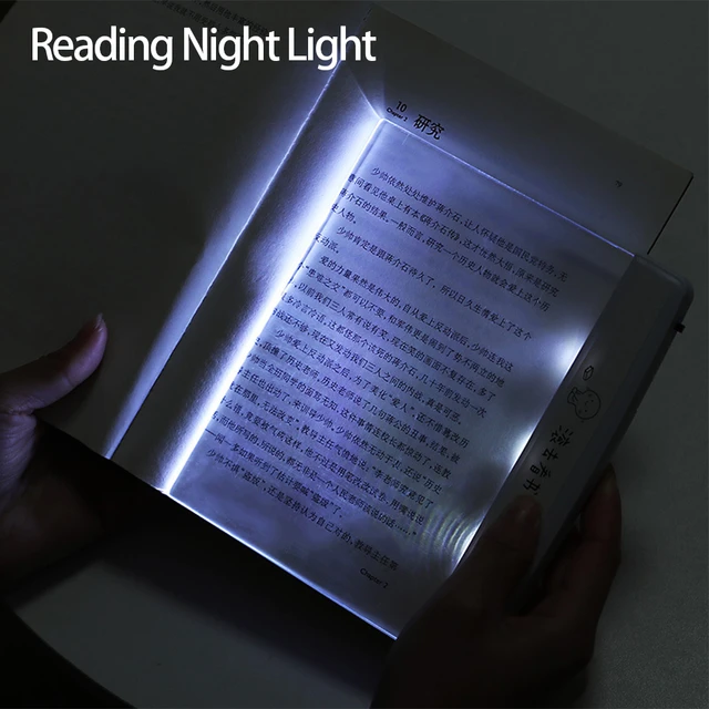 Barra de luz de lectura de libros innovadora placa plana LED Lectura de  libros Luz de noche Lámpara de escritorio protector de ojos portátil para  dormitorio Dormitorio ANGGREK Otros