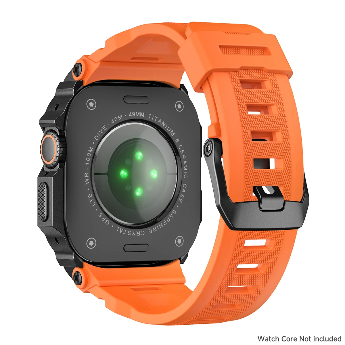 Zinc Alloy Protective Watch Band with Silicone Strap