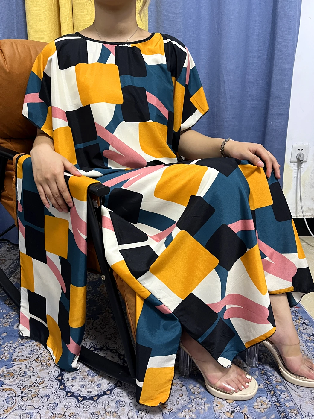 Muslim Abayas For Women 2023 Summer Printed Rayon Farbic Soft Loose Femme Robe African Nigeria Islam Clothing With Headscarf