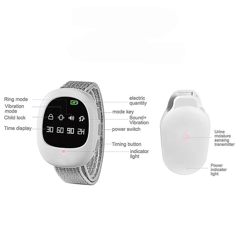 New Baby Wet Alarm For The Elderly Highly Sensitive Bedwetting Alarm Vibrating Flash Ringtone Reminder