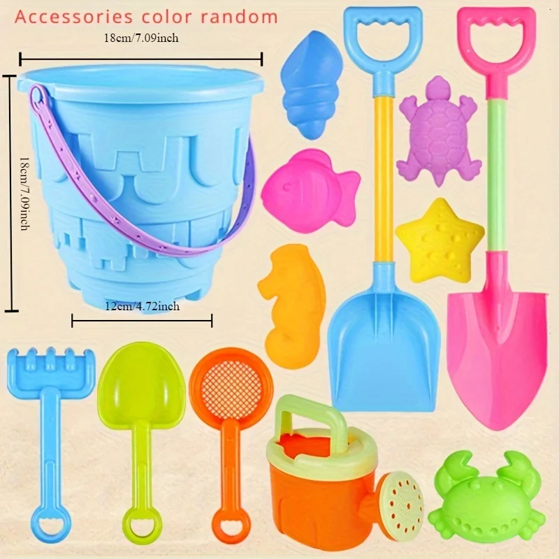 Children's Beach Toy Set Baby Playing In Water And Sand Large Sand Shovel Beach Bucket Sand Digging Tool Sand Toy Random Color