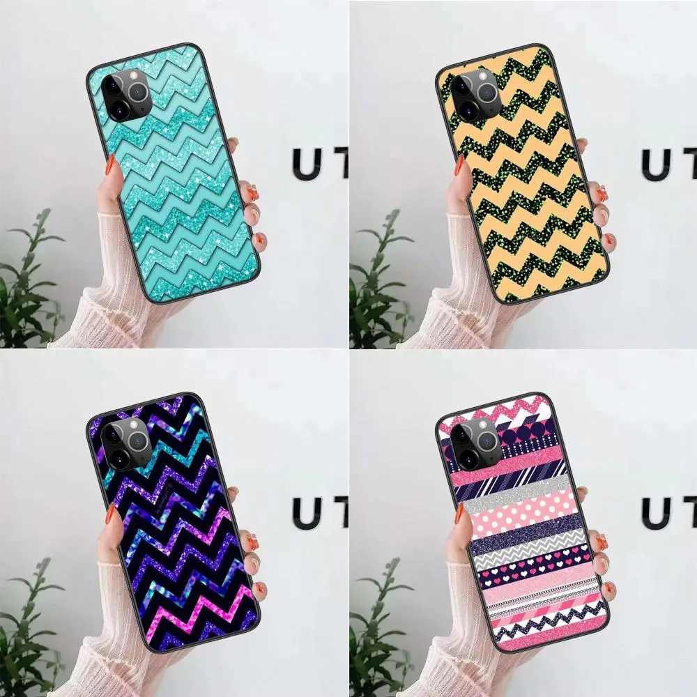 Per Samsung Galaxy S30 S21 S20 Fe S10 S10E S9 S8 S7 S6 Edge Lite Plus Ultra Pink Glitter Chevron Kaufen Protector Phone Capa