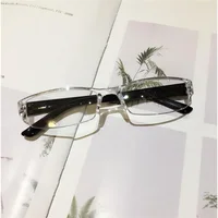 Reading Glasses Women Classic Half Frame Transparent Farsighted Eyewear Men Retro Anti Fatigue Hyperopia Eyeglasses +1.0 To +4.0 2