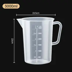 Transparent Plastic Measuring Cup with Graduated Scale for Kitchen Baking and Cooking (3000ml)