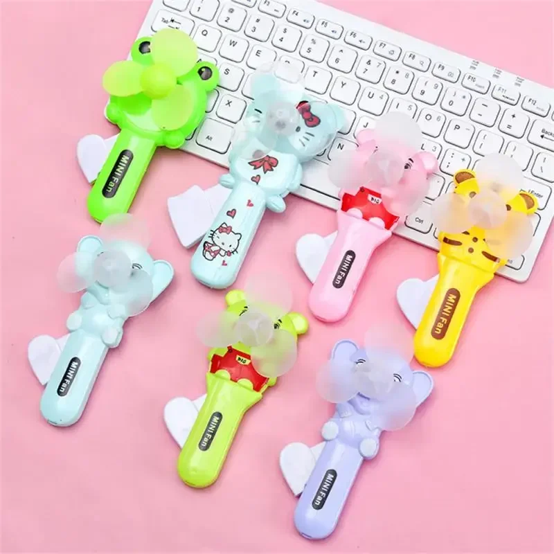 Pressure Fan Children's Toy Cute Frog Handheld Manual Summer Classroom Small Fans Cartoon Fan Hand Bear Mini Student Portable