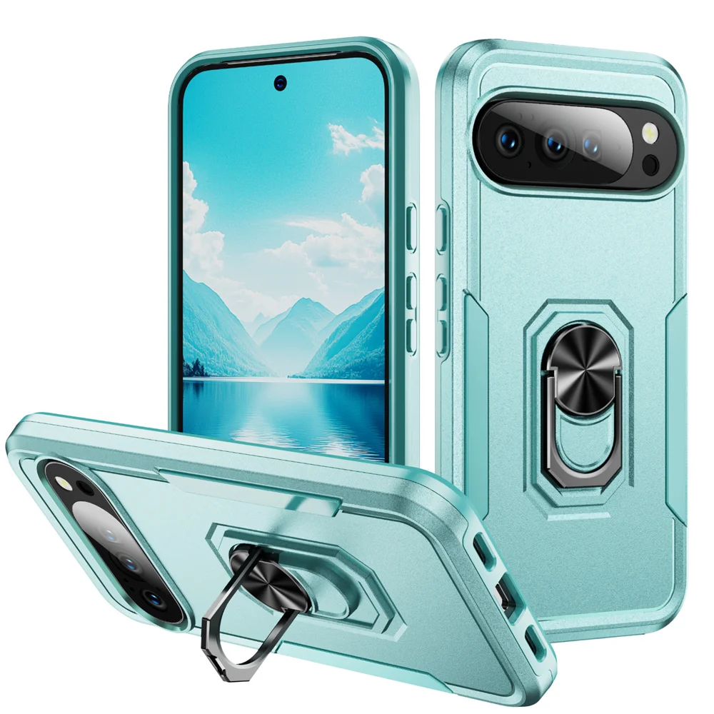 Luxury Armor Magnetic Folding Stand Phone Case with Color Collision Design