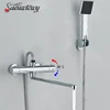 Thermostatic Shower Faucet Mixing Valve Thermosatic Faucet Bathroom Long Rotate Spout Taps Bathtub Faucet Wall Mount Brass Crane 1