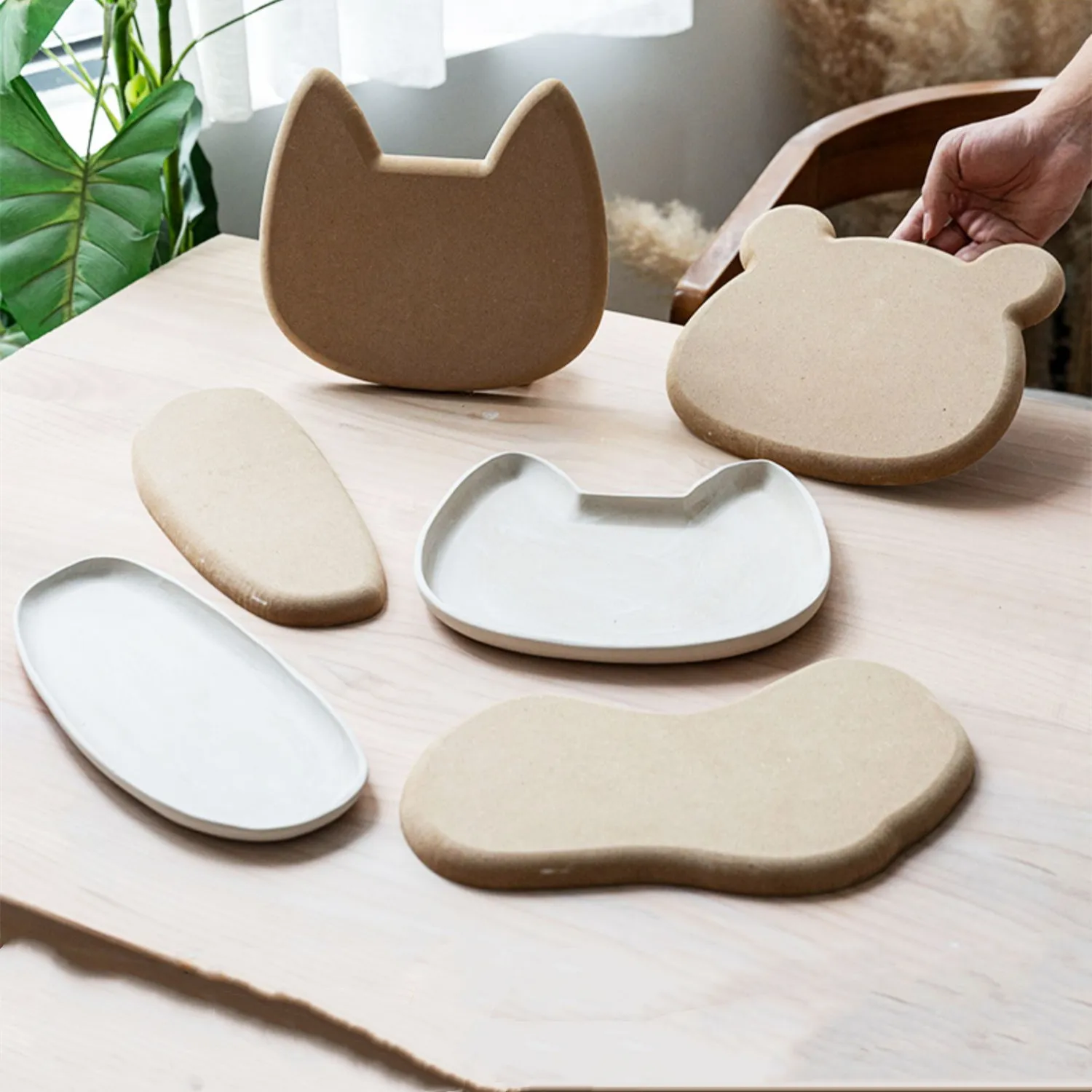 Ceramics Plate Forming Molds Pottery Tools Printing Blank Density Board Clay Handbuliding Prototyping Geometric DIY Modeling Sup