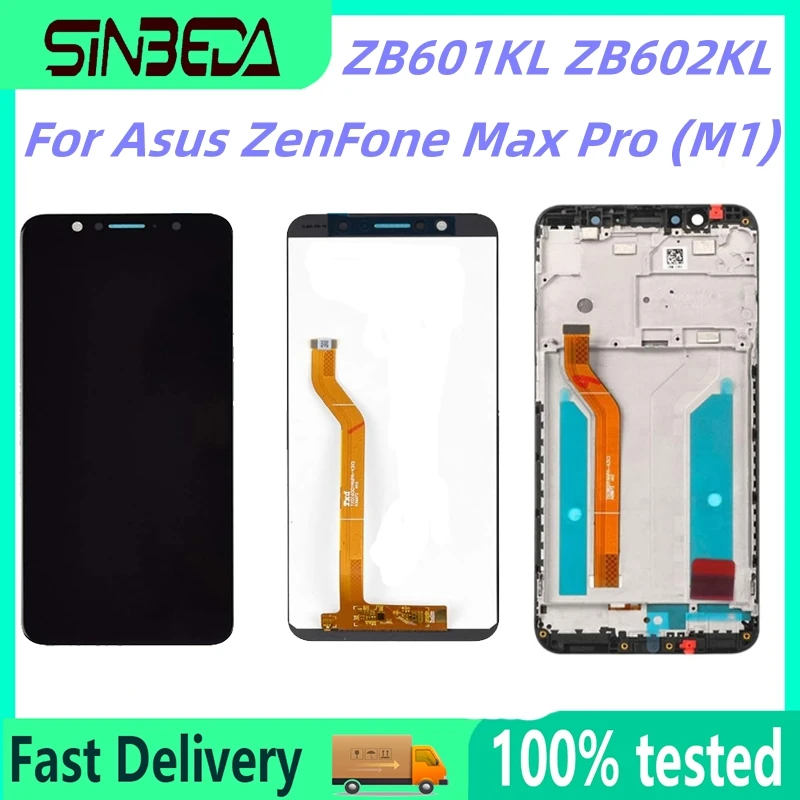 

5.99" Replacement For Asus ZenFone Max Pro (M1) ZB601KL ZB602KL LCD Display Touch Panel Glass Screen Digitizer Assembly Frame