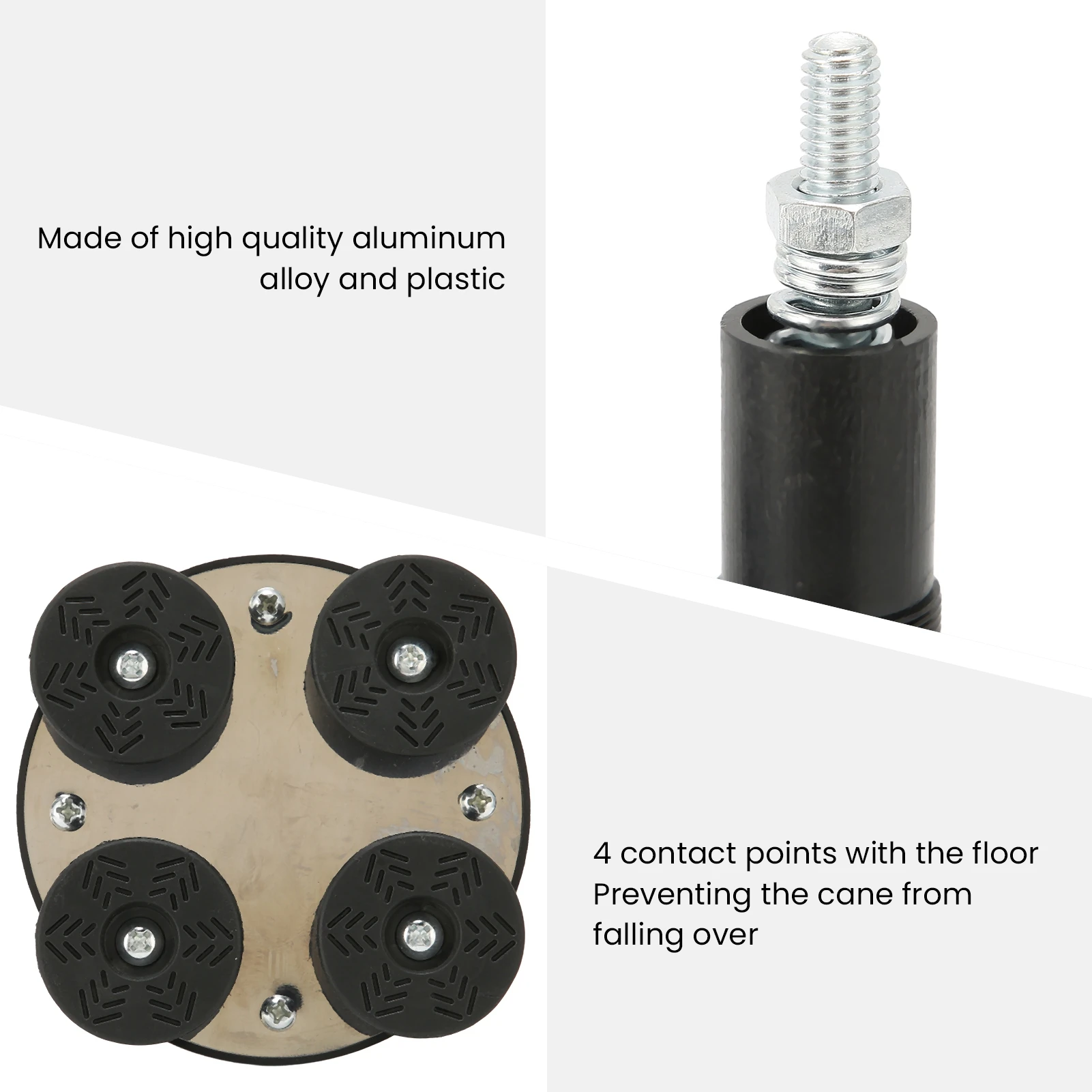 Walking Cane Replacement Tip 4 Legs Support Anti-Slipping