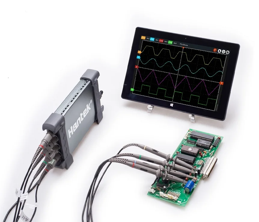 

Hantek6254BD PC Based Handheld 4 Channel Oscilloscope with 250MHz 64K USB Arbitrary Waveform Generator