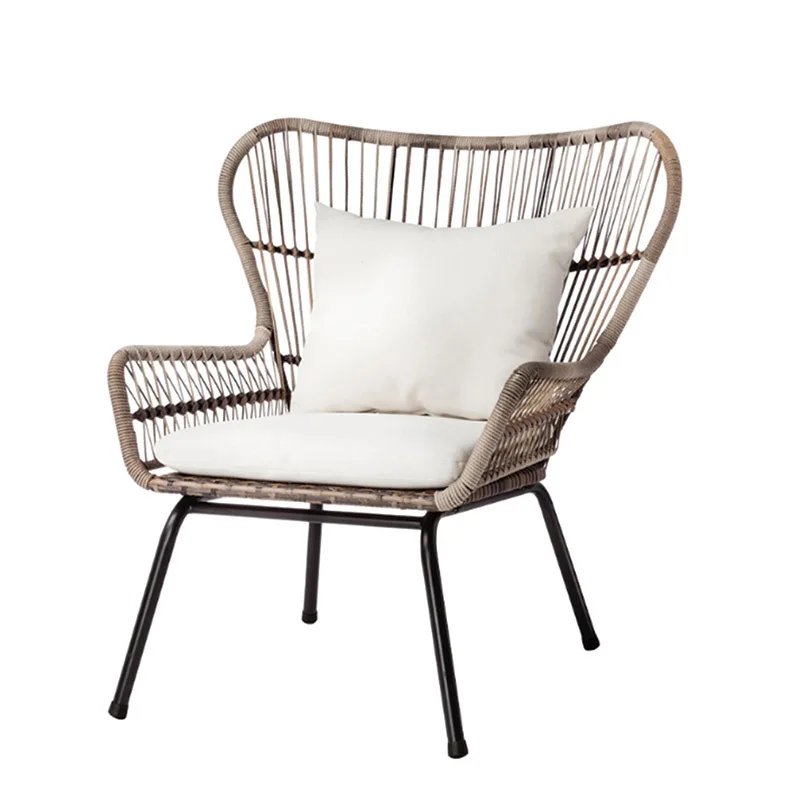 

Outdoor furniture rattan single chair leisure outdoor table and chair combination balcony courtyard rattan chair