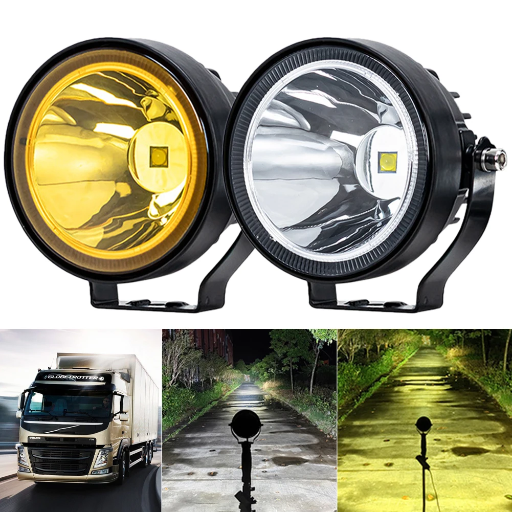 

4-inch Round LED Spot Light Ultra-Bright Headlight Auto Fog Lamp Reversing Lamp Driving Work Light For Motorcycle Cars Trucks