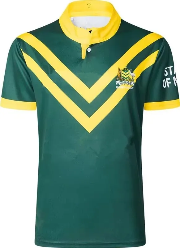 AUSTRALIAN KANGAROOS MENS ON FIELD RUGBY JERSEY Size:S-5XL ( Print name and number )
