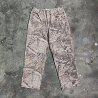 Yao888 Leaf Camouflage Graphics Print Vintage Retro Straight Leg Oversize Loose Washed Old Retro Streetwear Long Pants For Men 1
