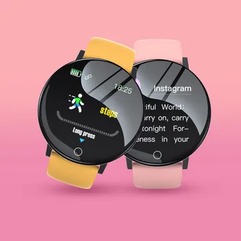 D18 마카롱 컬러 키즈 시계 스마트 워치 남성 여성 스포츠 Smartwatch 피트니스 트래커 전자 시계 디지털 방수