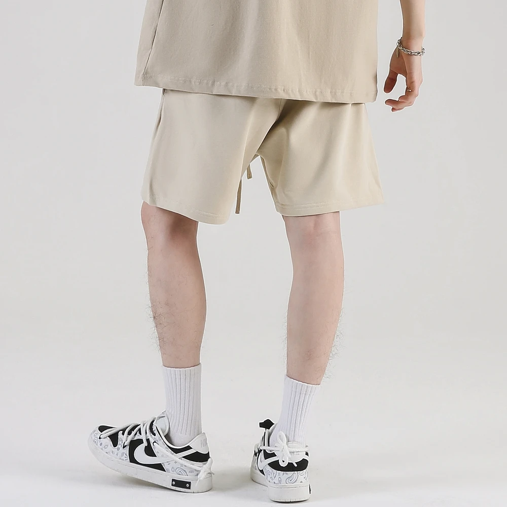 Sports Shorts Men's Summer High Waist Drawstring Casual Straight Shorts Mens Drawstring Plain Color Jogger Fashion Shorts
