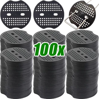 10/100pcs Garden Fixing Ground Cloth Pads Plastic Gaskets Lawn Film Pegs Buffer Washers Anchoring Landscaping Ground Covering