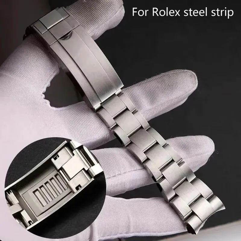 20 mm 904L Uhrenarmbänder für SUB DAYTONA NH35 NH36 Rolex Herren-Uhrenarmband mit Glide-Lock-Verschluss, massives Edelstahl-Uhrenarmband