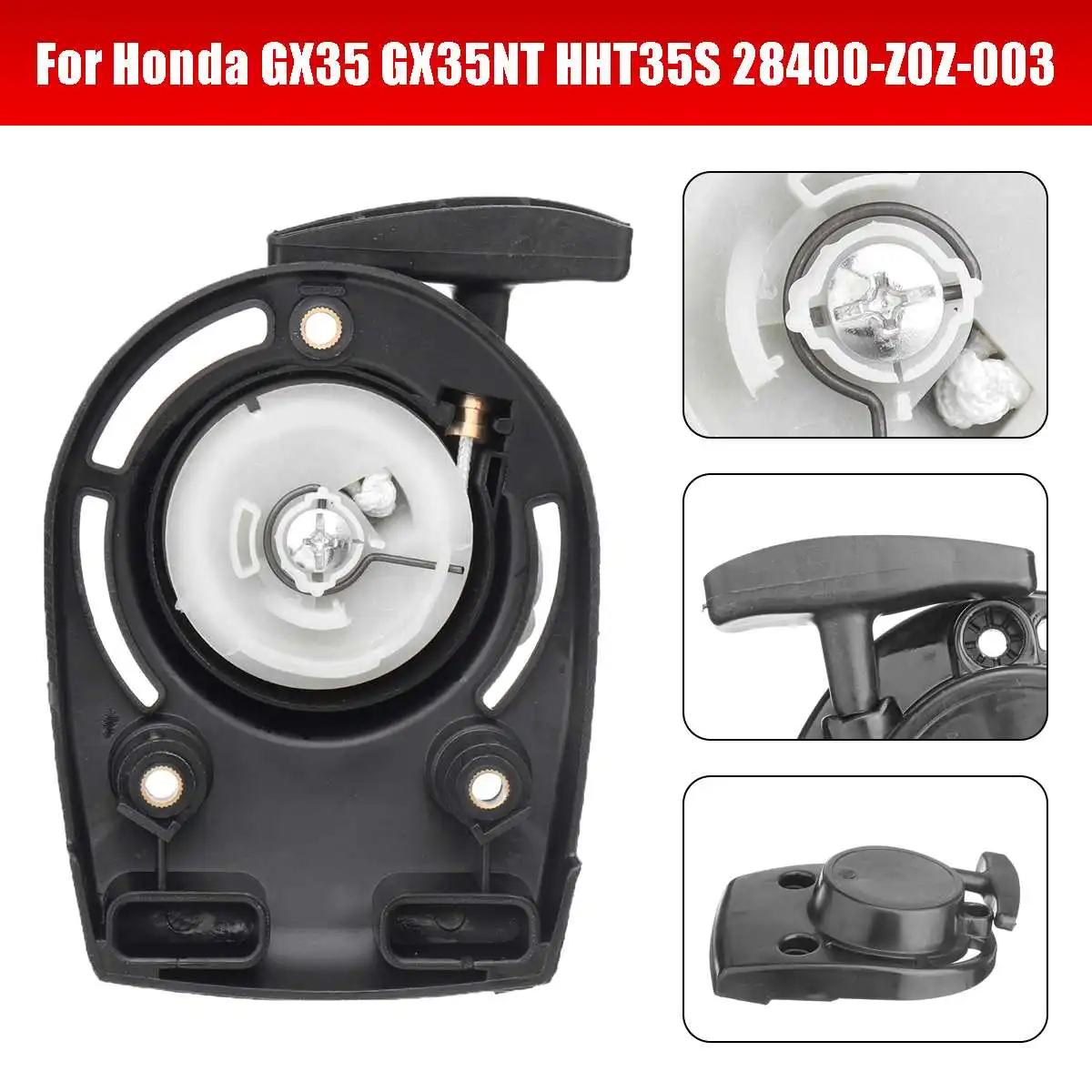 

Black Pull Start Starter Recoil Replacement Fit for Honda Engine GX35 UMK435 Brush Cutter