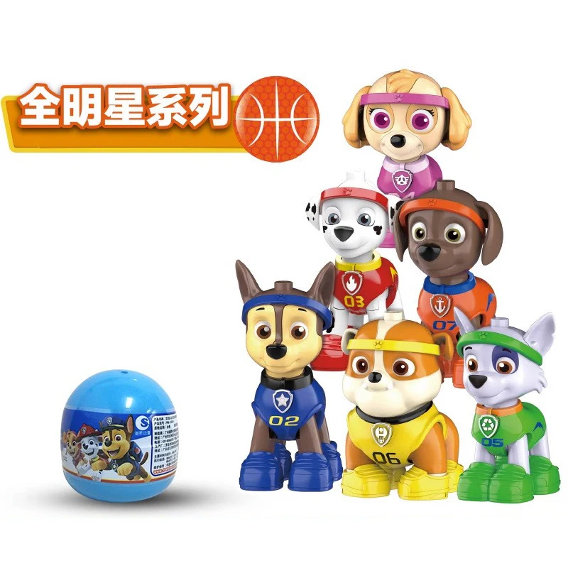 PAW Patrol Assembling Building Blocks Transforming Little Dogs Twisting 6PCS Set Egg Models Giving Children Toys As Gifts