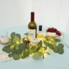 Lighted Olive Garland with Timer 5.9ft 100 LED Battery Operated Artificial Vine Light Leaf Garland Vine String Light Wall Party 2
