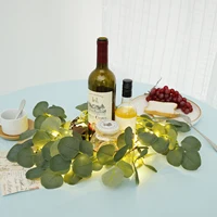 Lighted Olive Garland with Timer 5.9ft 100 LED Battery Operated Artificial Vine Light Leaf Garland Vine String Light Wall Party 2