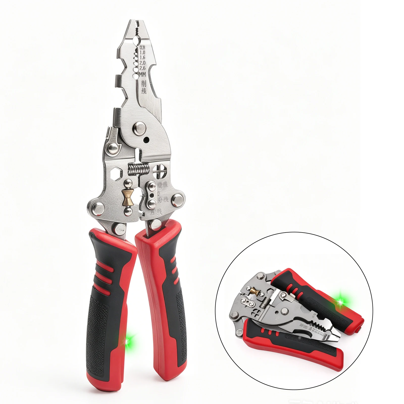 12-in-1 Multifunctional Electrician Wire Stripper with Live/Neutral Detection