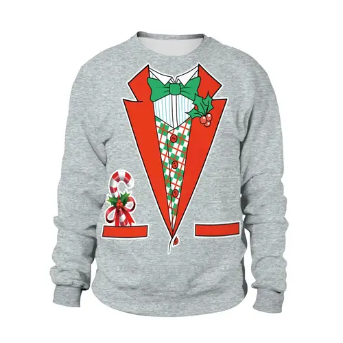 Men Women Llama Ugly Christmas Sweatshirt 3D Funny Print New Year Eve Xmas Sweater Couples Pullover Holiday Party Jumper Tops - Image 13