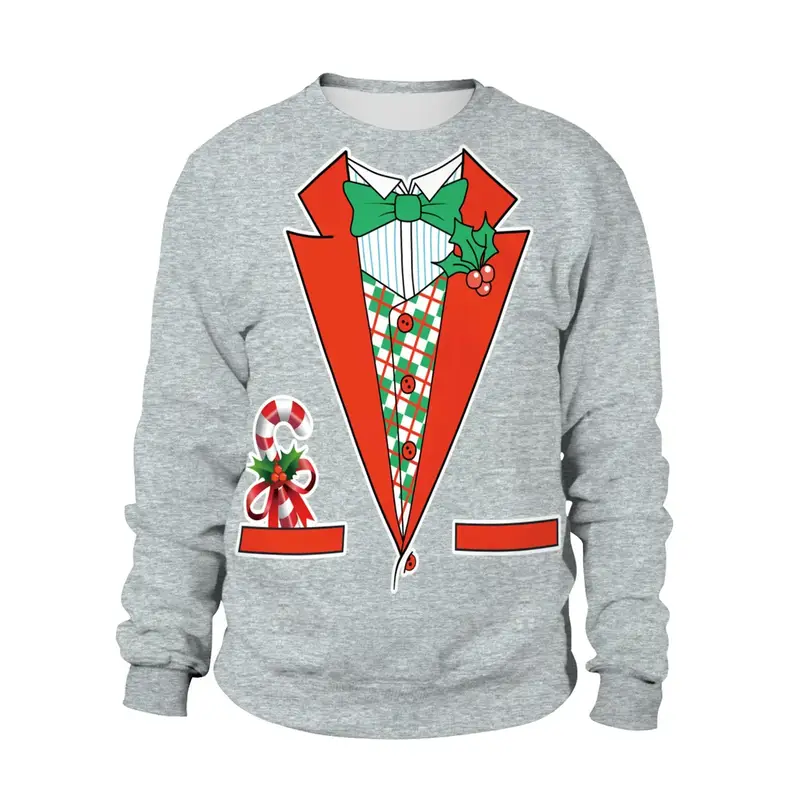 Men Women Llama Ugly Christmas Sweatshirt 3D Funny Print New Year Eve Xmas Sweater Couples Pullover Holiday Party Jumper Tops - Image 13