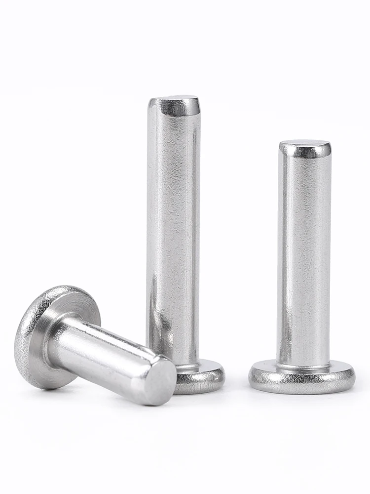 Description Picture 4 of itemA2-70 304 Stainless Steel Flat Round Head Solid Rivet Self Plugging Knock-on Rivet Nail Bolts M2 M2.5 M3 M4 M5 M6 M8 GB109