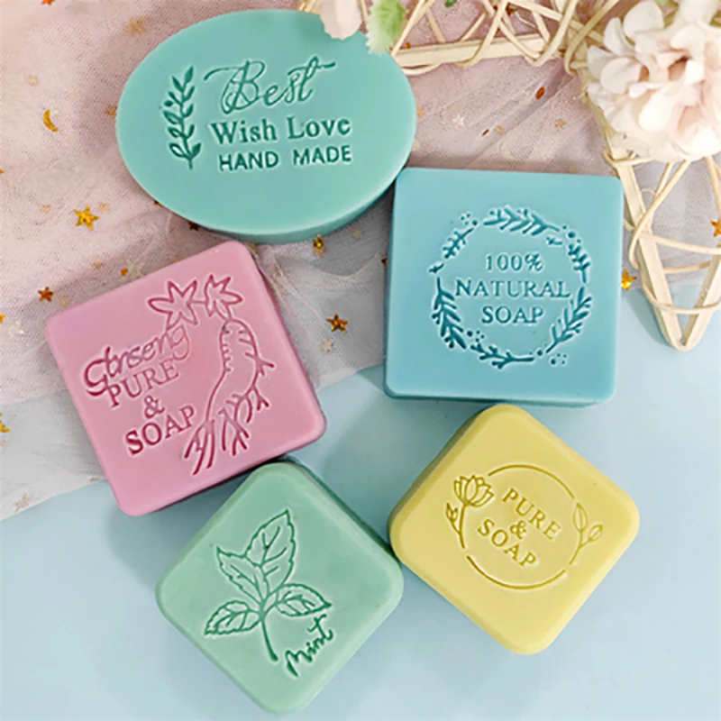 Flowers and plants pattern DIY Acrylic Handmade Soap Stamp
