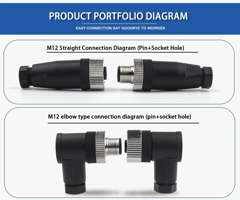 1PCS M12-PG7 PG9 Wasserdichte IP67 Luftfahrt Steckdose Stecker 3 4 5 8 Pin Gerade Gebogen Männlich Weiblich Schraube gewinde Kupplung – Detail 5