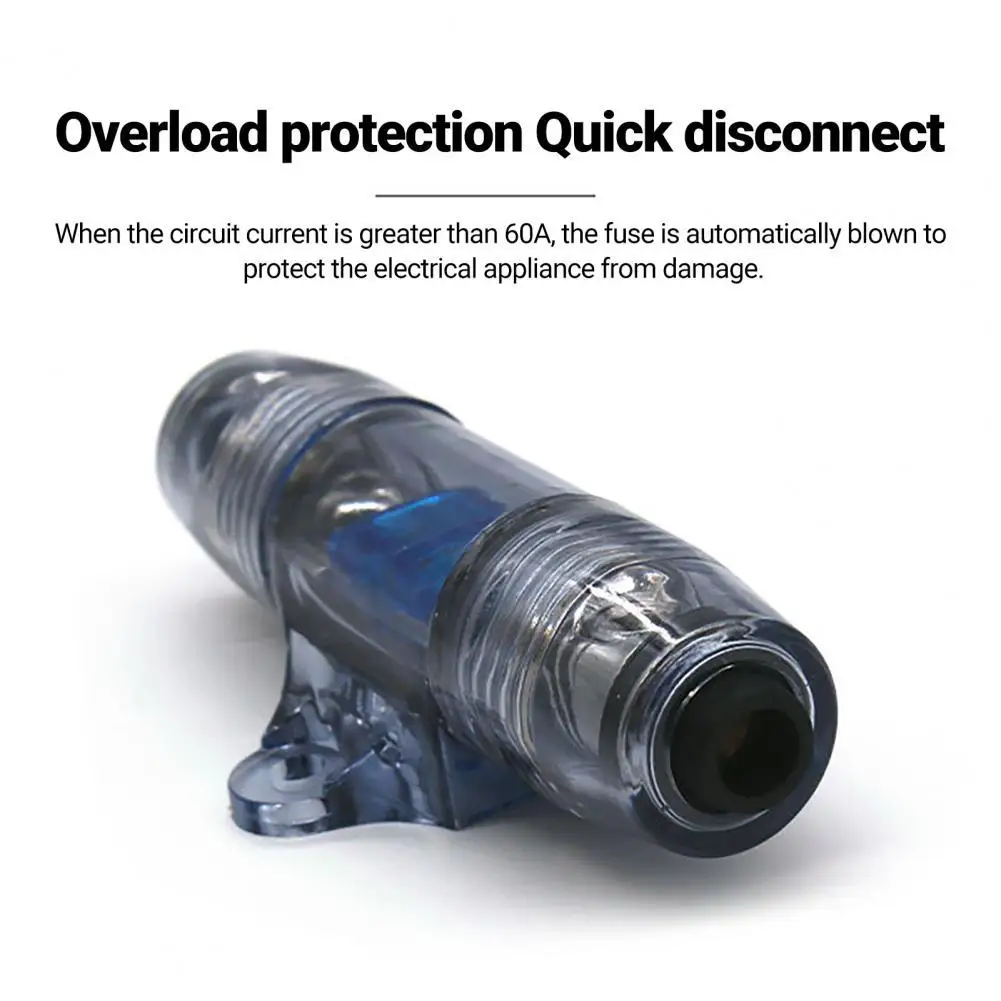 Practical Safe Durable 60A Pure Copper Amplifier Power Wire Fuse Holder