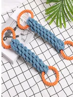 Pet dog toy Double-ring chewable cotton knot toy Tooth cleaning Durable braided bone rope Pet teething toy Pet supplies 1