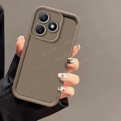 Matte Soft TPU Shockproof Case - Full Protective Back Cover for Tecno Spark 10 4G (Coffee)