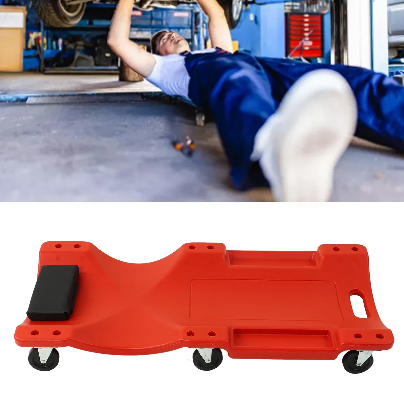 Bottom Chassis Repair Tools 36in Auto Repair Lying Board Car Repairing Deck Bottom Chassis Tools With Padded Headrest