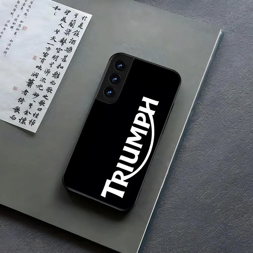 

Мотоциклетный чехол T-Triumph для телефона Samsung S 24, подарок 23 22 21 20 plus ultra a 24 34 54 53, роскошный черный чехол
