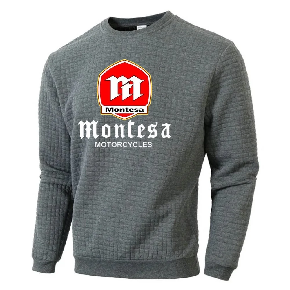 참신 체크 스웨터 Montesa Motorcycle Mens Tracksuits 청소년 스포츠 풀오버 탑 봄 가을 크루 넥 Tshirt  의류-Freehip.co.kr