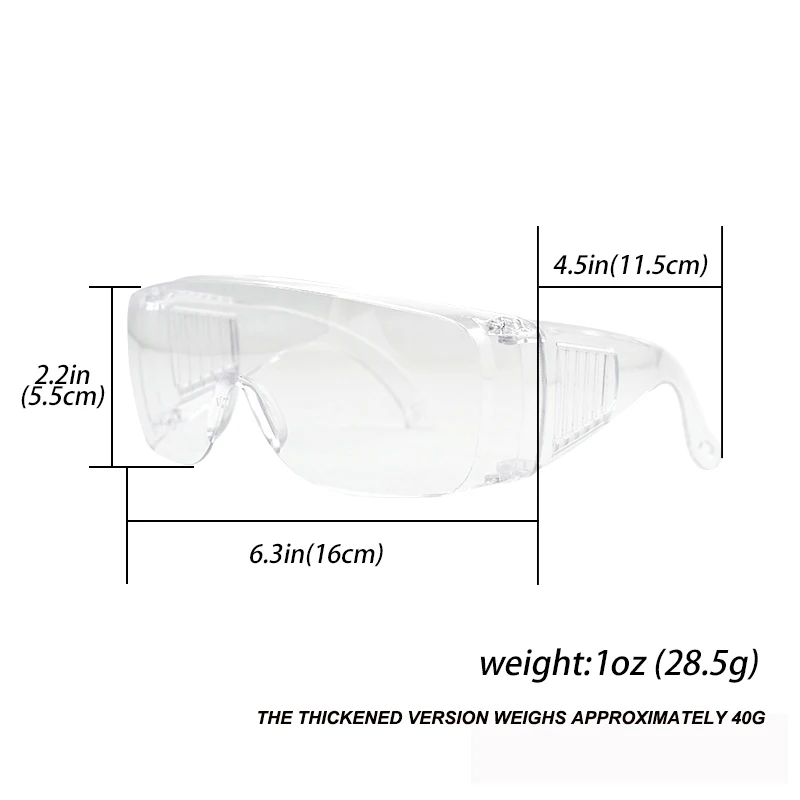 Protective Glasses Safety Work Transparent Windproof Sandproof Impact-proof PC Material