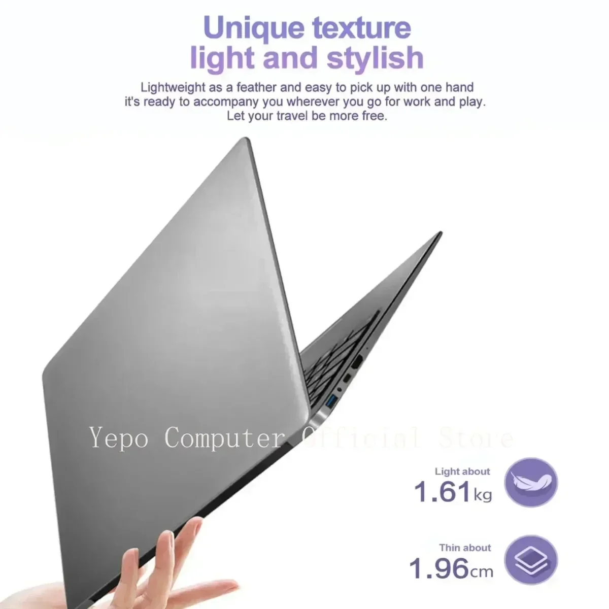 2025 New Laptop Global Version Intel N3700 Ultra Thin 14.1-inch HD Screen 16G+2048G DDR4 High Speed WIFI 5+Office computer 5