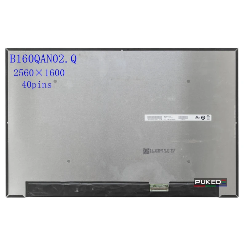 

B160QAN02.Q NE160QDM-NY для ноутбука ASUS ROG Zephyrus M16 GU603 GU603H GU603Z 16,0 "QHD 2K 165 Гц, ЖК-экран, 40-контактный eDP